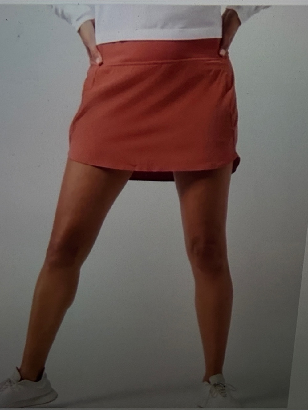 Athleta Orange Terracotta Run With It Skort SzS
